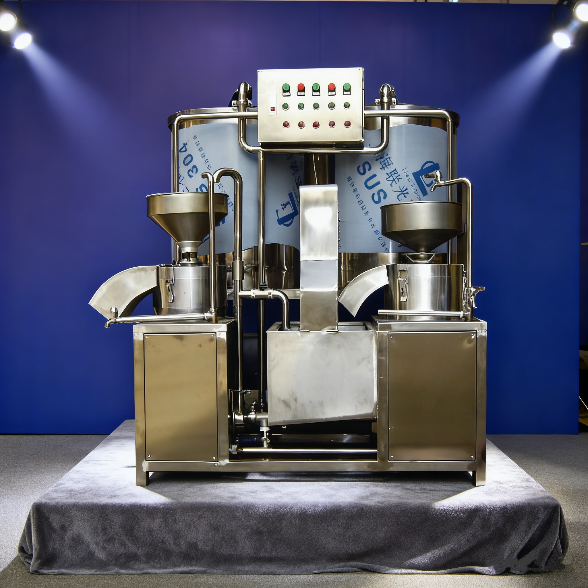 Unidad integrada de molienda y cocción para procesamiento de soja a pequeña escala