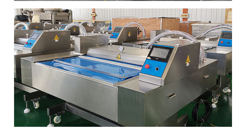 Máquina de envasado al vacío continua DZD-1000-550 Máquina de envasado al vacío con cinta transportadora